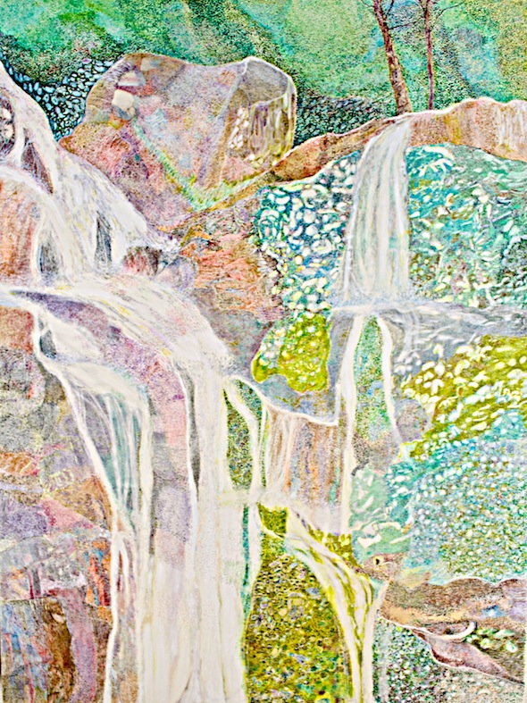 I Dreamt in Green, ink on clayboard, 24"H x 18"W