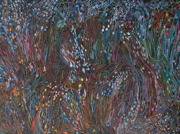 Swimming Underwater with the Neurons, scratchboard, 18" x 24", 2015