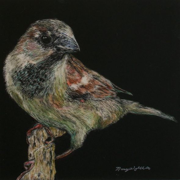 A Different Way of Looking at Things, scratchboard and ink, 5" x 5", 2015