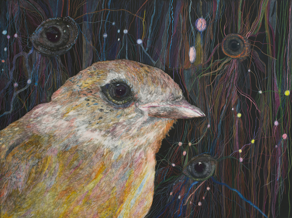 When the Spirits Were Freed, scratchboard, 18" x 24", 2015