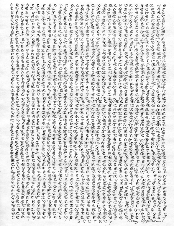 Picture Frame, ink on paper, 11"H x 8.5"W