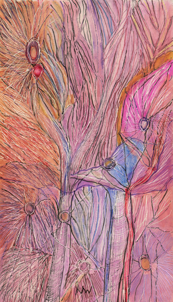 Places Where I've Lived, scratchboard and ink, 5 x 3 in., 2016